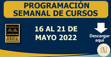 Programación Semanal de Cursos - 16 al 21 de Mayo 2022