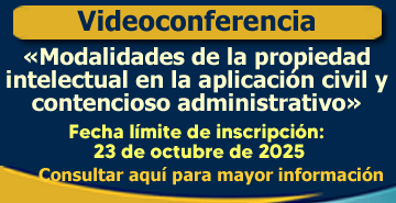 Videoconferencia Modalidades de la propiedad intelectual en la aplicación civil y contencioso administrativo